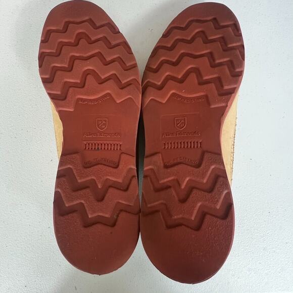 Allen Edmonds Shoes Mens 11.5 E Tan Leather Shannon Drive Brogue Long Wingtip - Picture 11 of 11